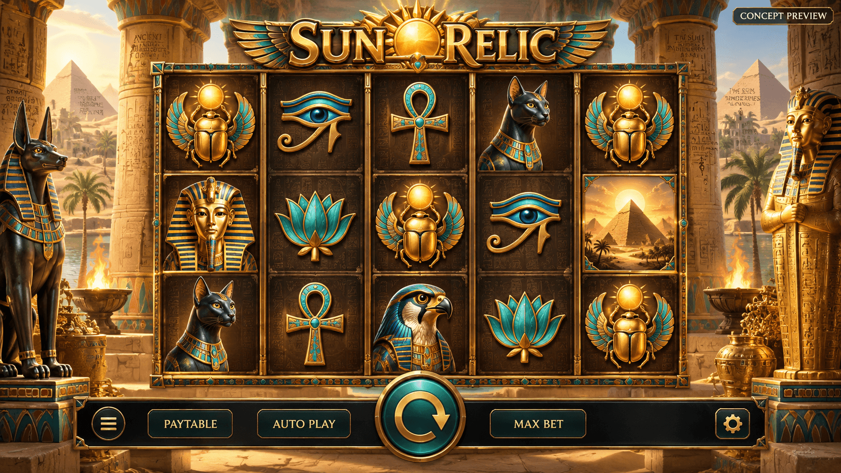 Sun Relic — generated concept placeholder, not actual gameplay
