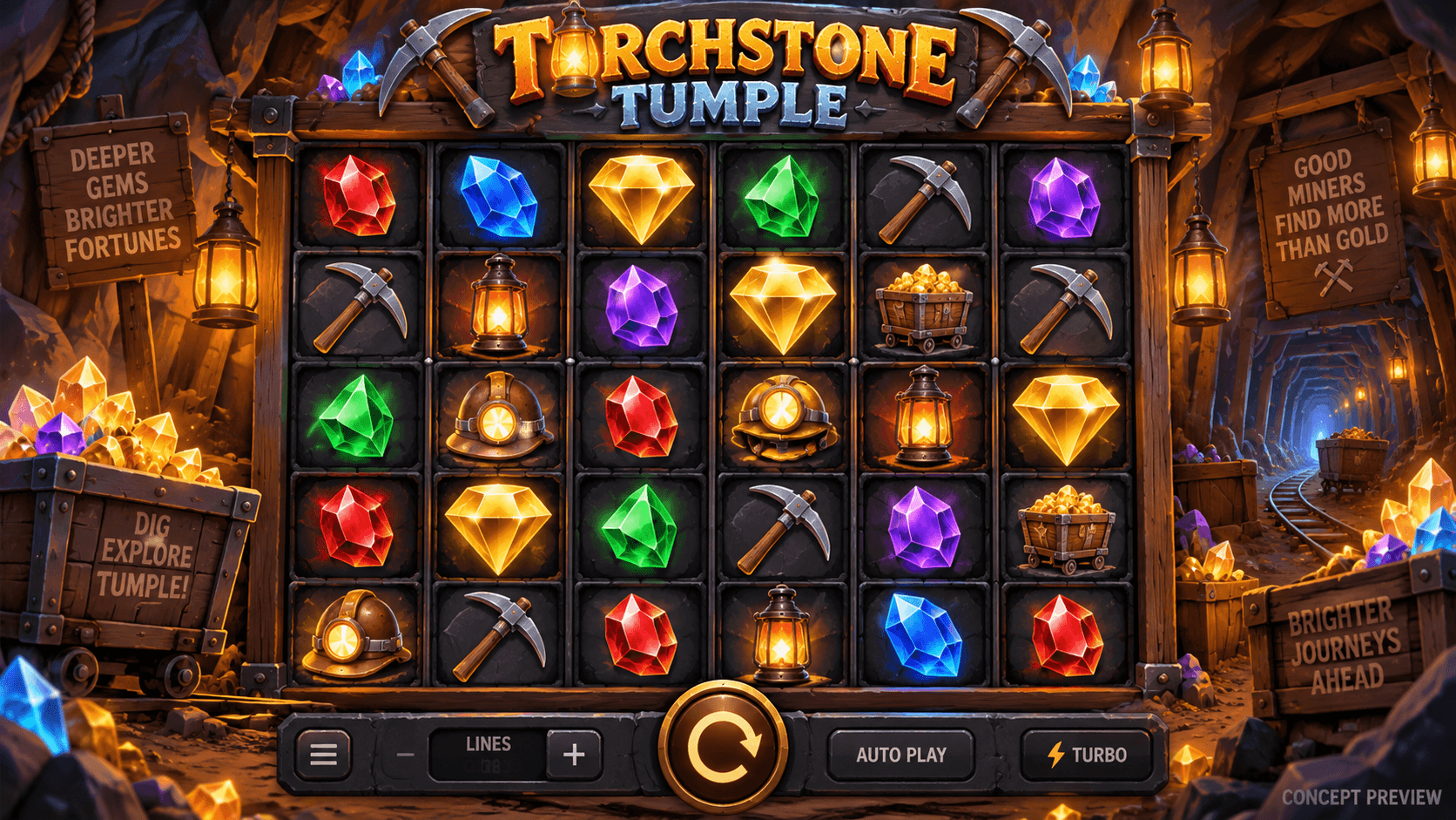 Torchstone Tumple — generated concept placeholder, not actual gameplay